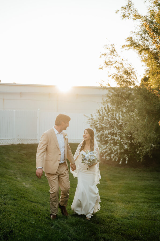 wedding photography, romantic wedding, sunset, golden hour wedding pictures, bride and groom
